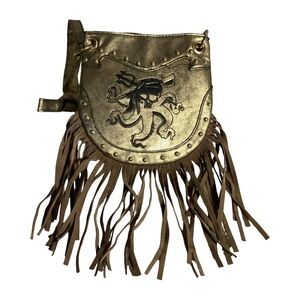 Disney Descendants 3 Gold Shoulder Bag Long Tassel Fringes, Uma, Evie, Mal, VGUC